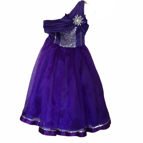 Girl’s One-Shoulder Dress - Picture 1 of 5